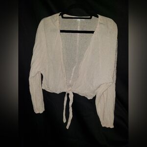 Lavender Sketch Cropped cardigan